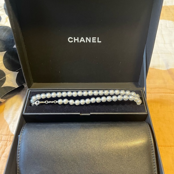 Chanel Square optical, Removable Pearl Chain Eyeglasses 2195 Silver - Picture 10 of 12